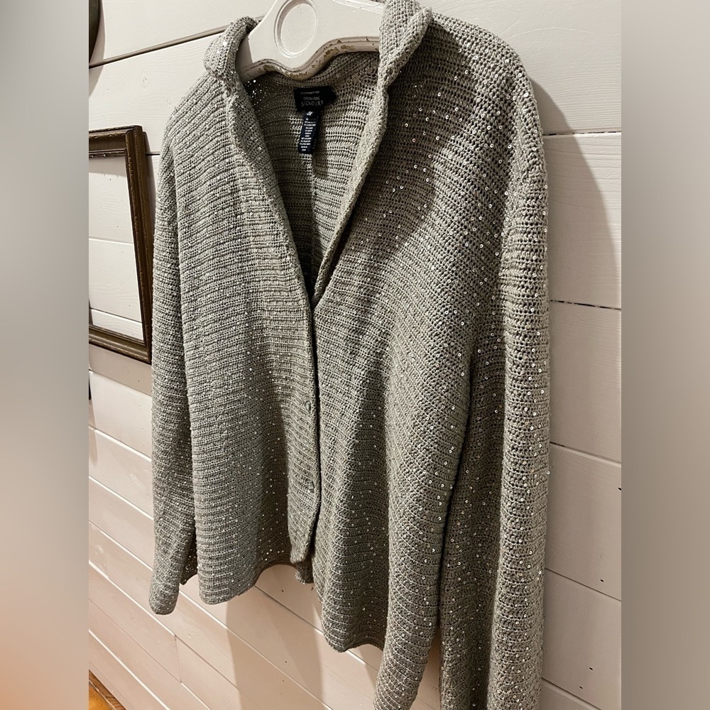 Jones New York Signature – Embellished Handknit Cardigan (3X) - Picture 9 of 10